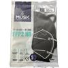MUSK MEDIKAL TEKSTIL PLASTIK Musk Mascherina Ffp2 Musk021 Black 10 Pezzi