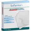 SO.FARMA.MORRA SpA Sofarmapiù Compressa in Cotone 10x10cm - 4 Buste da 25 Pezzi ciascuna - Ideale per Igiene e Medicazione