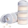 Termichy Latte in polvere per bambini, impilabile, contenitore per latte in polvere, 2 pezzi (grigio)