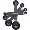 KitchenCraft Kitchen Craft - Misurini magnetici impilabili, Set di 4 Pezzi, Colore: Nero