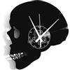 Instant Karma Clocks | Orologio da Parete Teschio Design Unico | Decorazione Alternativa per Ambienti Rock, Gothic e Industrial