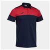 Joma Polo m/c Uomo Crew V Bianco Blu Navy