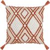 furn. Aquene Cuscino imbottito in poliestere, naturale/mattone, 50 x 50 cm