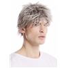 WIG ME UP - GFW1169-51 Parrucca Uomo Corta Giovanile Disinvolta Wild Arruffata Alla moda Grigio Grigio chiaro