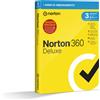 NORTON LIFELOCK NortonLifeLock Norton 360 Deluxe 2023 Antivirus per 3 dispositivi Licenza di 1 anno Secure VPN e Password Manager PC, Mac