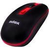 Nilox WIRELESS BLACK/RED 1000 DPI mouse Wi-Fi Ottico 1600