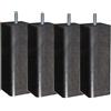Margot - Dolcezza scandinava, Set di 4 Piedini Quadrati per Rete in Legno, 5 x 5 x 18 cm
