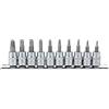 Draper d-txt/10/55 3/8 SQ. Dr. 48 mm Long Star & # 174; Security Torx bit set (10 pezzi), blu