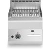 Ristosubito Griglia pietra lavica in acciaio inox 1 zona di cottura MDLR Modello F6540GRLIT Dim. cm L.40 P.65 H.30