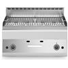 Ristosubito Griglia pietra lavica in acciaio inox 2 zone di cottura MDLR Modello F6570GRLIT