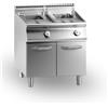 Ristosubito Friggitrice gas 2 vasche MDLR Scambiatori in vasca Modello CL7080FRGS13PW Capacità Lt. 13+13 Temp.°C. 0 / 190 Dim. cm L.80 P.73 H.87