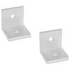 Ganter Normelemente | Staffa di montaggio stabile | connettori angolari pesanti | GN 970-ALM-30-30-30-B | isoscele | alluminio | 30 x 30 mm | 2 pezzi