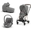 Cybex Platinum Trio Cybex Mios con Cloud T i-Size Telaio Rosegold Mirage grey