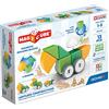 Geomag - Magicube 1+ Shapes - Blocchi Magnetici per Bambini - 4 Colori e Forme - Confezione da 13 Cubi - 100% Plastica Riciclata