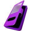 PH26 Custodia a portafoglio per Oppo A73 5G Extra Slim X 2 Finestre in Ecopelle di qualità con chiusura magnetica e cuciture a vista, compatibile con Oppo A73 5G, colore: Viola