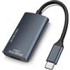 Roadoor Adattatore di schede Adattatore Multifunzionale Trasferimento Dati Plug Play USB-C Type-C TF SD-Card Memory Scher Reader per laptop Grigio scuro