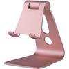 Qiebenav Pieghevole tablet per telefono cellulare Staffa in metallo Capacità Pieghevole Scrivania Supporto per telefono cellulare Supporto per telefono cellulare Oro rosa