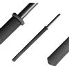 DEPICE Bokken Full Contact/Chanbara, 101 cm, ca. 400 g a contatto completo, Kendo, imbottitura, rivestimento in cotone, nero