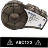 Brady Nastro in Vinile per Stampanti ii Etichette M211 e M210 - Etichette Industriali Adesive - Bianco su nero (19.05mm x 6.40m) - M21-750-595-BK