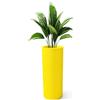Kloris Portavaso alto fioriera cilindrica BAROCCO 90 giallo polietilene diametro cm 35 altezza cm 90 profondità vano cm 30. Made in Italy