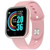 Tbrand Smart Watch Y68 Impermeabile Cardiofrequenzimetro Fitness Wristband per IOS Android (rosa)