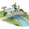 papercrush® Biglietto di nozze pop-up Coppia di sposi in bicicletta - divertente ed elegante biglietto di nozze 3D per ufficio civile e matrimonio religioso, regalo in denaro per luna di miele e