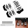 HsentimenH Copri Pedali Auto Copripedale Universale in Alluminio Antiscivolo Pedali Accelerator Brake Clutch Pad Pedal Cover Anti-slip Car Pedal Set Copripedali Auto Universali per Auto Manuali, Argento, 3 Pcs