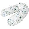 Rotho Babydesign Cuscino multiuso per allattamento, 140 x 20 cm, a partire da 0 mesi, lavabile in lavatrice, ipoallergenico, con foglie naturali