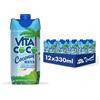 Vita Coco Acqua Di Cocco Originale 12x330 ml, piena di elettroliti, senza glutine, ricca di vitamina C e potassio, 3960ML