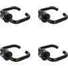 Amig - Set di maniglie con rosetta interna per porte | Mod. 3RX | Ø53 mm | Quadretto da 8 mm | Design elegante e semplice | Acciaio inossidabile nero