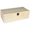 Rayher 62378000 scatola portafoto, scrigno portagioie, legno FSC, 32 x 15 x 10 cm, specchio con cornice portafoto, 4 scomparti
