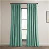 HPD Half Price Drapes Heritage - Tende in velluto felpato, lunghe 213 cm, oscuranti, per camera da letto e soggiorno, 127 x 213 cm (larghezza x lunghezza), 1 pannello, verde acqua chiaro