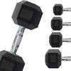 G5 HT SPORT Manubrio esagonale gommato professionale da 1 a 50 kg | pesistica palestre o home gym | impugnatura ergonomica antiscivolo | venduto singolarmente (2 x 15 Kg)