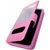PH26 Custodia a portafoglio per HTC Desire 20 Pro Extra Slim X 2 Finestre in eco pelle di qualità con chiusura magnetica e impunture, compatibile con HTC Desire 20 Pro, colore: Rosa