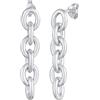 Elli Earrings Ladies Ear Hanger Links Chain Look in 925 Sterling Silver