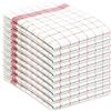 SAMMARA x 10 Strofinacci Cucina, Canovacci da Cucina Molto Assorbente e Facilmente Lavabile, Asciugapiatti da Cucina Taglia 70 x 50 cm, Strofinacci Cucina Spunga 100% Cotone, Colore Rosso
