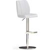 Robas Lund Na.omi Sedia da bar girevole a 360°, in acciaio INOX, 51 x 42 x 112 cm