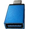 Roadoor Adattatore OTG Tipo-c A USB Mini Convertitore Durevole per Smartphone Blu