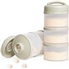 Termichy Dispenser per latte in polvere per neonati, impilabile, confezione da 2 (grigio caldo)