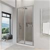 Parama Porta doccia 80 cm apertura a libro vetro trasparente | Capri