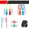 N+B Accessori sportivi 10 in 1 compatibili per NS Switch, set da gioco con braccialetti Cinghie a fascio Racchette per spada laser Impugnature Impugnature per giochi Kit per giochi Sport Family Party Pack