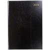 Collins Debden Collins Essential Agenda settimanale 2024, carta riciclata, completamente riciclabile, agenda completa, giornaliera, settimanale e mensile, formato A4 (nero) (E-ESSA43.99-24)
