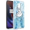 Pnakqil Caso Telefono OnePlus 6T Cover,Morbido Silicone TPU Trasparente Ultrasottile Anti-Caduta Antiurto Impermeabile per OnePlus 6T,Blue Love
