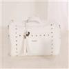 NM Borsa Passeggio Colette Borchiata Bianco in Ecopelle