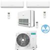 Hisense Climatizzatore Condizionatore Hisense R32 Trial Split Inverter Hi Comfort Wifi più Console 7000 + 7000 + 12000 BTU con U.E. 3AMW72U4RJC Classe A++/A+