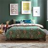furn. Fornire. Luna Set da Copripiumino Doppio Piumino, Cotone, Poliestere, Felce Verde