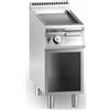 Ristosubito Fry top a gas piastra rigata cromata MDLR Vano aperto Modello CL7040FTRGSCR