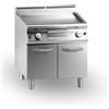 Ristosubito Fry top a gas piastra 2/3 liscia 1/3 rigata cromata MDLR Modello CL7080FTRGSCR Vano aperto