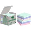 Post-it Foglietti Adesivi, 6 Blocchetti (600 Fogli), 76 mm x 76 mm | in Carta Riciclata, per Promemoria e Studio; Aderiscono e si Rimuovono senza Residui, Ideali per Organizzare e Annotare Idee