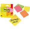 Post-It Colori Neon Assortiti 38 mm x 51 mm Pacchetto Promozionale 100 Fogli/Blocchetto 3 + 1 Blocchetti Gratis/Confezione